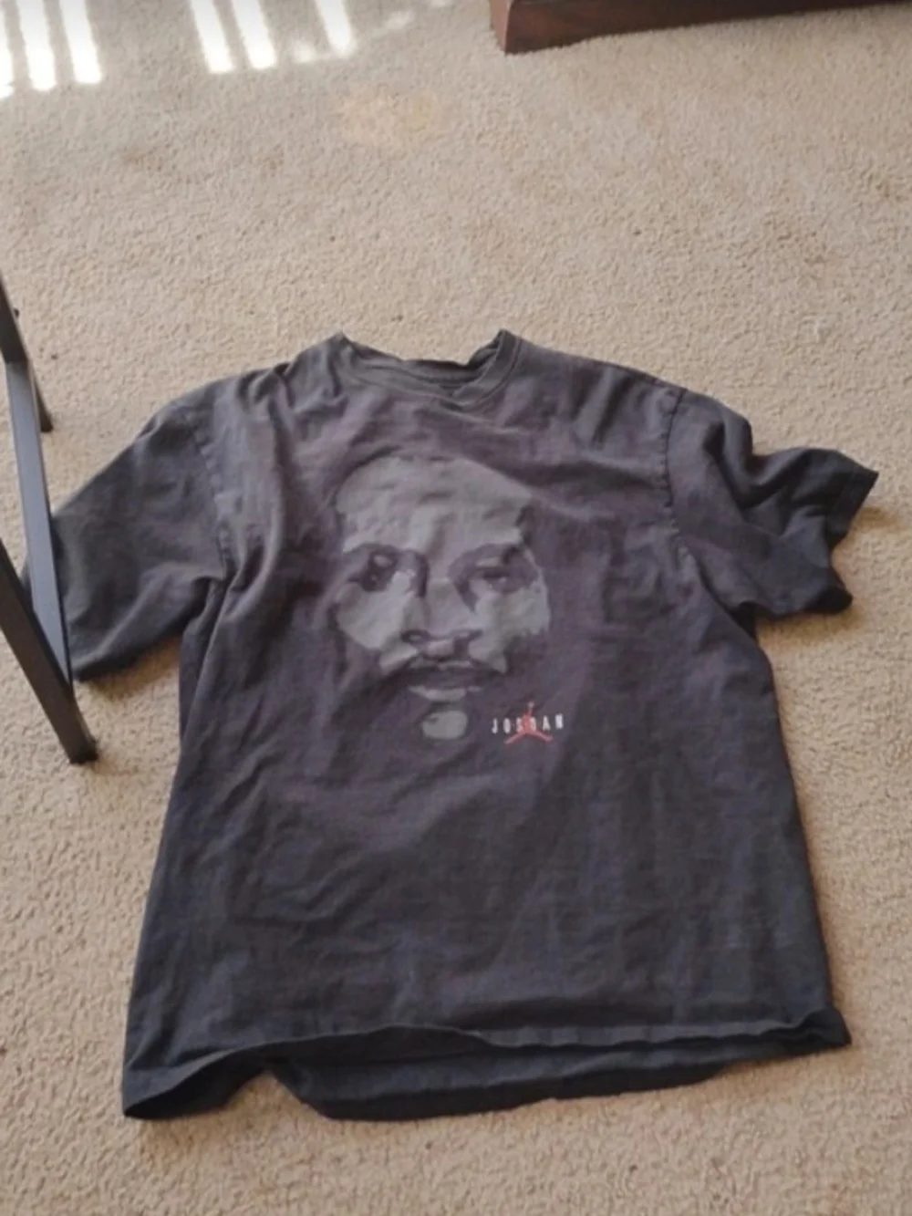 Jordan Black Tonal Face Graphic Short Sleeve Tee